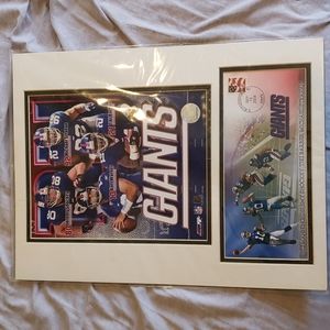New York Giants USPS 16x12 Team & 2004 NY Giants Big 4 Matted Photos